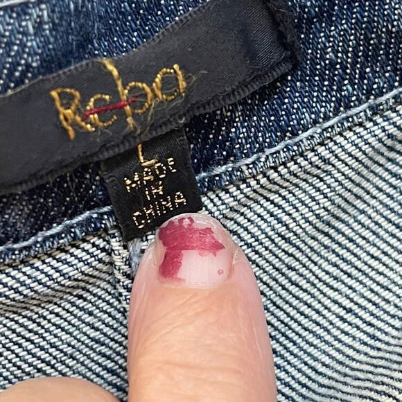Reba Denim Jean Jacket Sz L - Picture 7 of 12